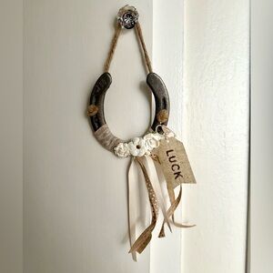 Decorative Horseshoe with Flowers and Ribbons